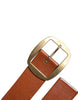 Dolce & Gabbana Brown Leather Gold Metal Buckle Classic Belt
