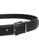 Dolce & Gabbana Black Leather Silver Metal Buckle Belt