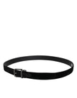 Dolce & Gabbana Black Leather Metal Buckle Classic Belt