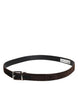 Dolce & Gabbana Brown Velvet Metal Buckle Classic Belt