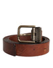 Dolce & Gabbana Brown Leather Metal Buckle Classic Belt