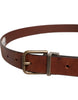 Dolce & Gabbana Brown Leather Metal Buckle Classic Belt