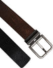 Dolce & Gabbana Brown Solid Leather Classic Waist Buckle Belt