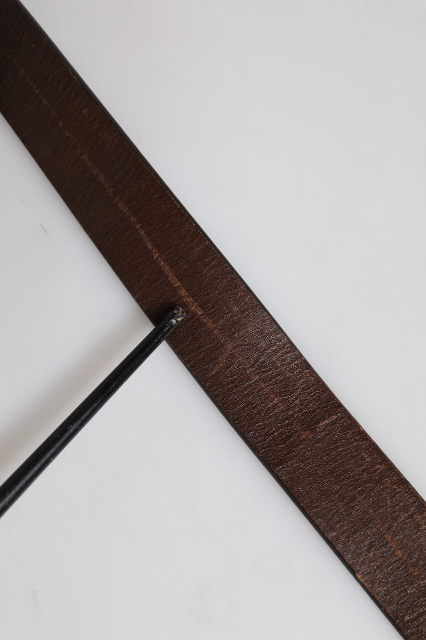 Dolce & Gabbana Brown Solid Leather Classic Waist Buckle Belt