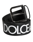 Dolce & Gabbana Black Leather Classic Metal Logo Buckle Belt