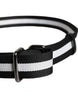 Dolce & Gabbana Black Yellow Logo Striped Metal Buckle Belt