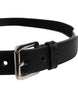 Dolce & Gabbana Black White Printed Metal Logo Buckle Belt