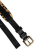 Dolce & Gabbana Black Leopard Classic Gold Metal Buckle Belt