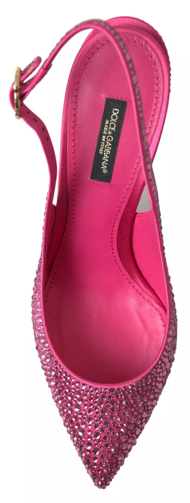 Dolce & Gabbana Pink Slingbacks Crystal Pumps Shoes