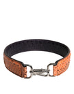 Dolce & Gabbana Black Beige Exotic Leather Bag Shoulder Strap
