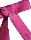 Dolce & Gabbana Pink Waist Ribbon Wide Bow Logo Belt
