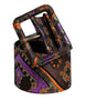 Dolce & Gabbana Multicolor Floral Jacquard Lurex Wide Waist Buckle Belt