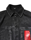 Dolce & Gabbana Black Logo Cotton Stretch Denim Jacket
