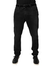 Dolce & Gabbana Black Cotton Skinny Men Denim Jeans