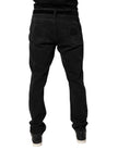 Dolce & Gabbana Black Cotton Skinny Men Denim Jeans