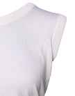 Dolce & Gabbana White Sleeveless Cashmere Round Neck Tank Top