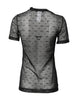 Dolce & Gabbana Black Nylon Sheer Logo Monogram Crew Neck Top