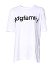 Dolce & Gabbana White #DGFamily Print Cotton Crew Neck T-shirt