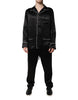 Dolce & Gabbana Black Silk Shirt Pants Pajama Set Sleepwear