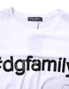 Dolce & Gabbana White #DGFamily Print Cotton Crew Neck T-shirt