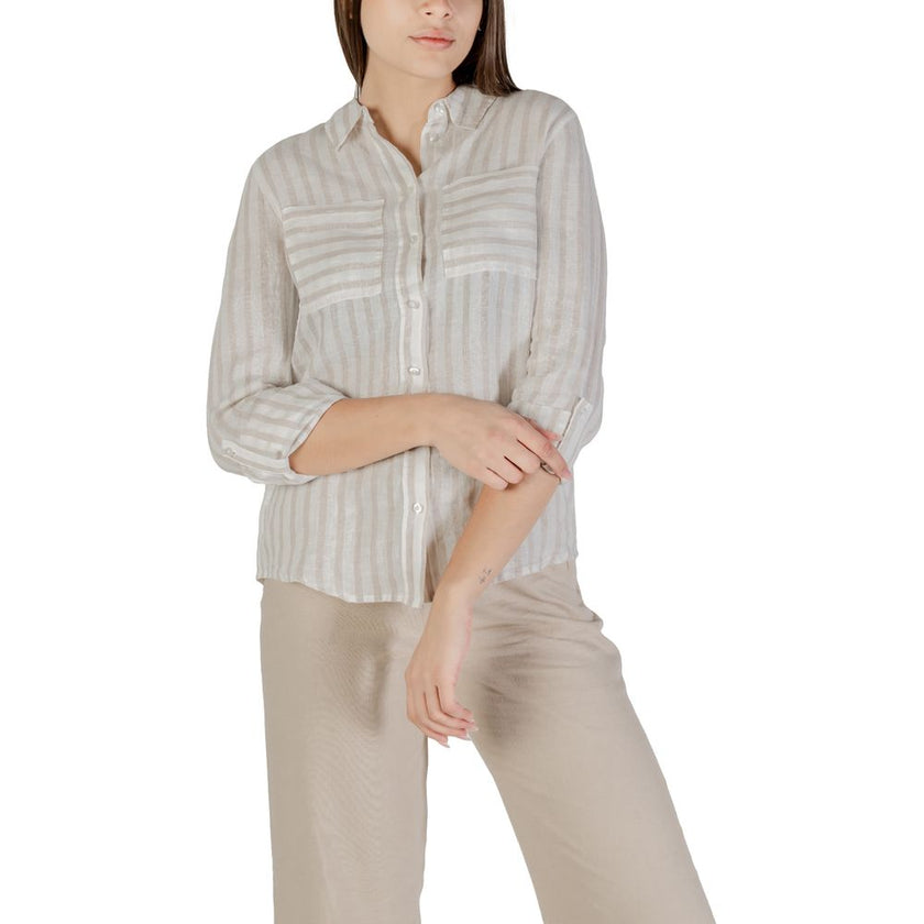 Street One Beige Linen Shirt