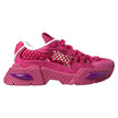 Dolce & Gabbana Pink Airmaster Mesh Panelled Low Top Sneakers Shoes