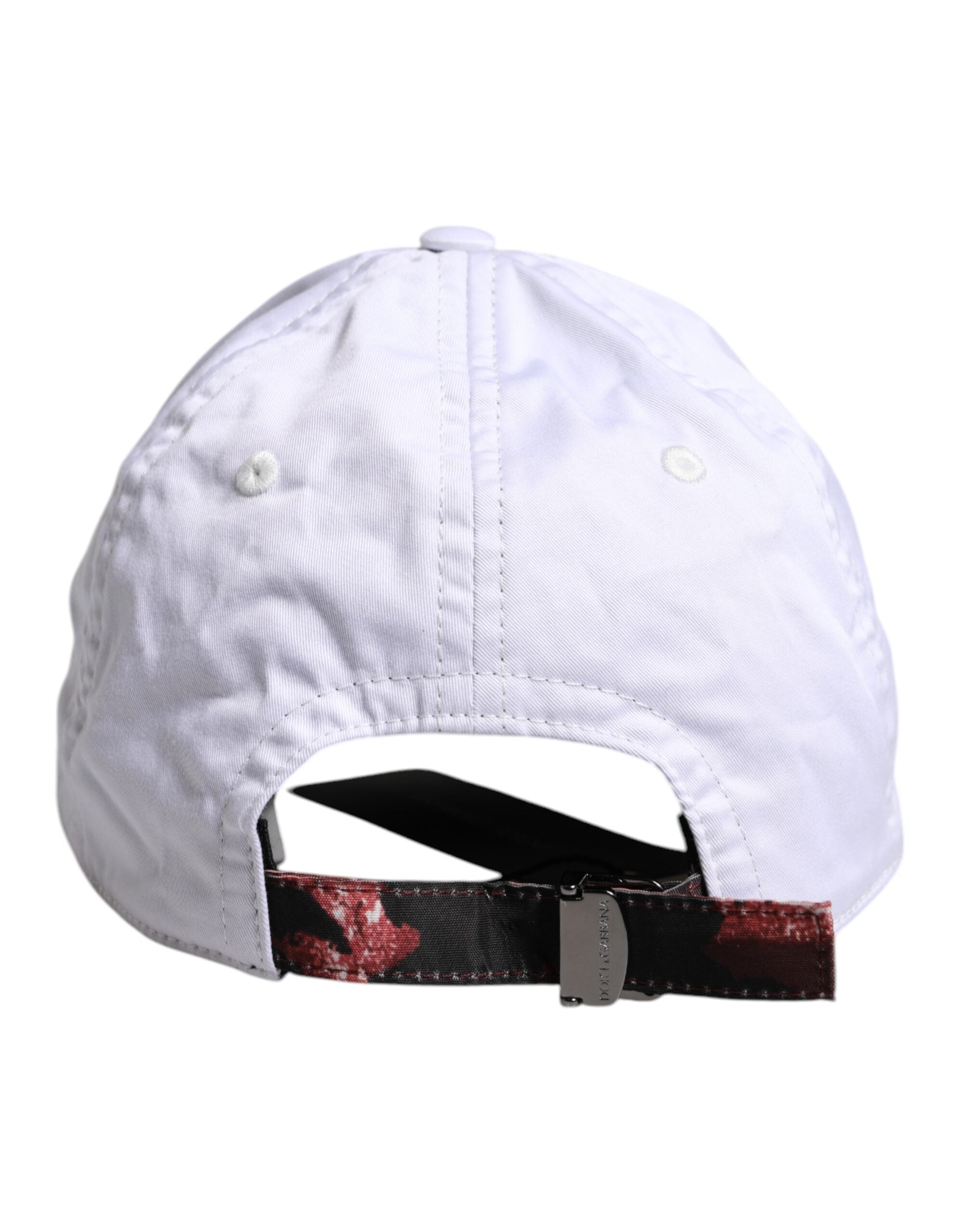 Dolce & Gabbana White Camouflage Print 6 Panels Baseball Cap
