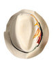 Dolce & Gabbana Beige Floral Print Straw Wide Brim Fedora Hat