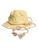 Dolce & Gabbana Yellow Cotton Wide Brim Bucket