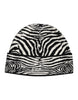 Dolce & Gabbana Black White Zebra Knitted Winter Beanie Hat