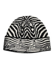 Dolce & Gabbana Black White Zebra Knitted Winter Beanie Hat
