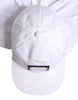 Dolce & Gabbana White Cotton DG Logo Plaque Baseball Balaclava Cap