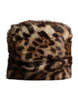 Dolce & Gabbana Brown Leopard Faux Fur Women Bucket Hat