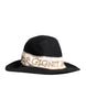 Dolce & Gabbana Black Logo Sequin Embroidery Wide Brim Hat