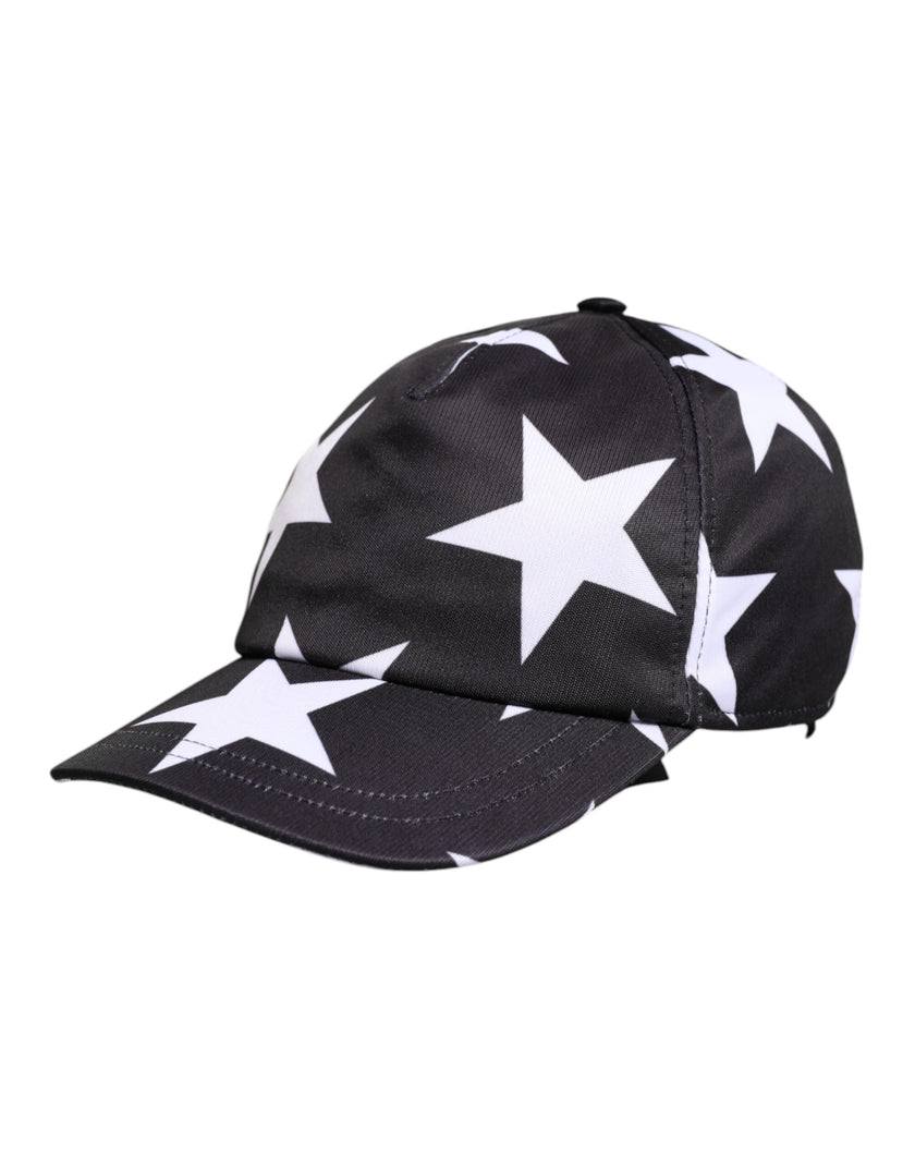 Dolce & Gabbana Black Star Print Polyester Baseball Cap