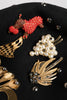 Dolce & Gabbana Black Wool Multicolor Embellished Cloche Hat