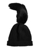 Dolce & Gabbana Black Acrylic Knitted Fur Winter Beanie Hat