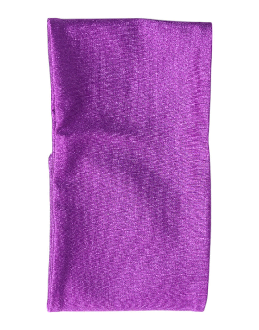 Dolce & Gabbana Purple Nylon Stretch Women Neck Warmer Scarf