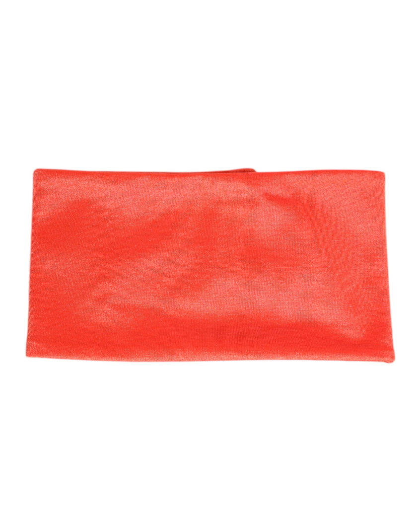 Dolce & Gabbana Orange Nylon Stretch Women Neck Warmer Scarf