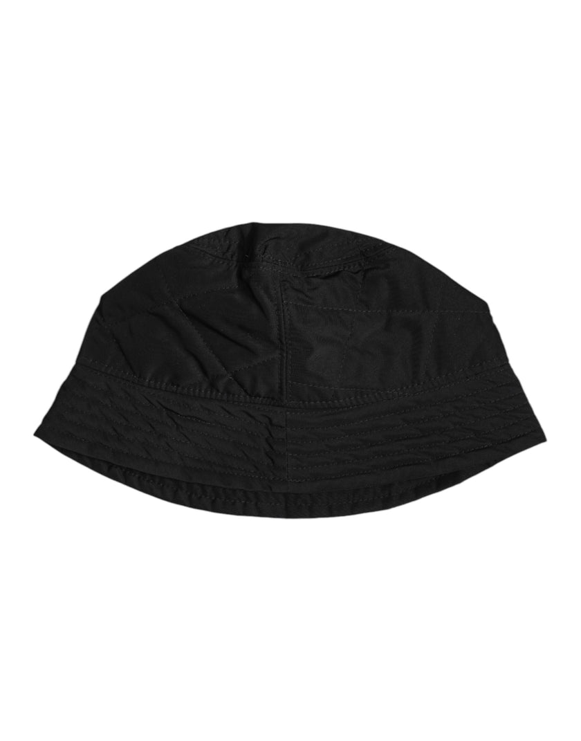Dolce & Gabbana Black DG Crystal Polyester Wide Brim Bucket Hat