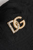 Dolce & Gabbana Black DG Crystal Polyester Wide Brim Bucket Hat