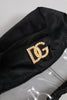 Dolce & Gabbana Black Nylon PVC DG Logo Bucket Hat