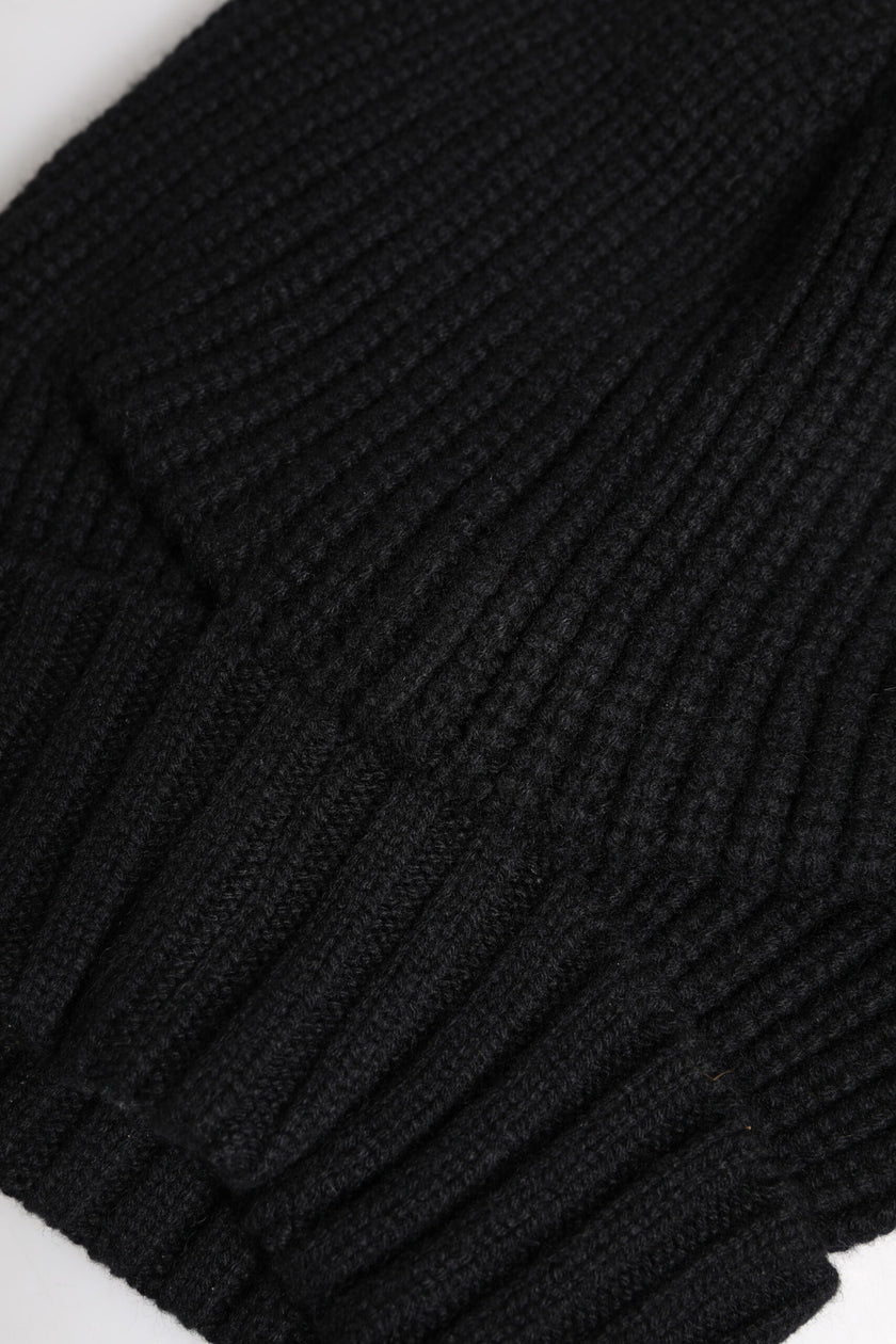 Dolce & Gabbana Black Cashmere Knitted Winter Beanie Hat