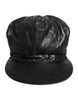 Dolce & Gabbana Black Calf Newsboy Capello Cabbie Hat