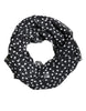 Dolce & Gabbana Black Polka Dots Polyester Wrap Shawl Scarf