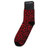 Dolce & Gabbana Black Red Leopard Mid Calf Men Socks