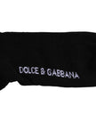 Dolce & Gabbana Black Cotton DG Logo Mid Calf Men Socks
