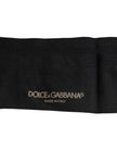 Dolce & Gabbana Black Stretch Logo Mid Calf Men Socks