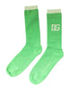 Dolce & Gabbana Green DG Logo Mid Calf Men Nylon Socks