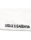 Dolce & Gabbana White Black DG Logo Print Stretch Mid Calf Socks